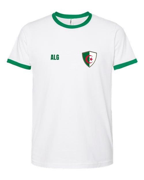 Algeria Soccer Ringer Tee 2026 — Retro National Crest | NYC Factory