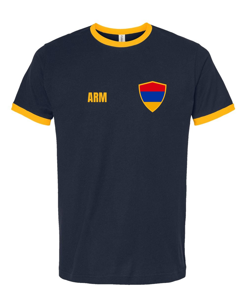 Armenia Soccer Ringer Tee — Retro National Crest | NYC Factory