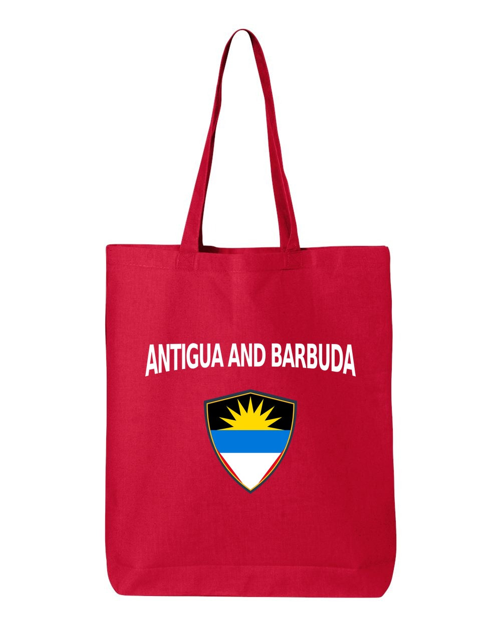 Antigua And Barbuda Soccer Tote Bag — Arched National Crest | NYC Factory