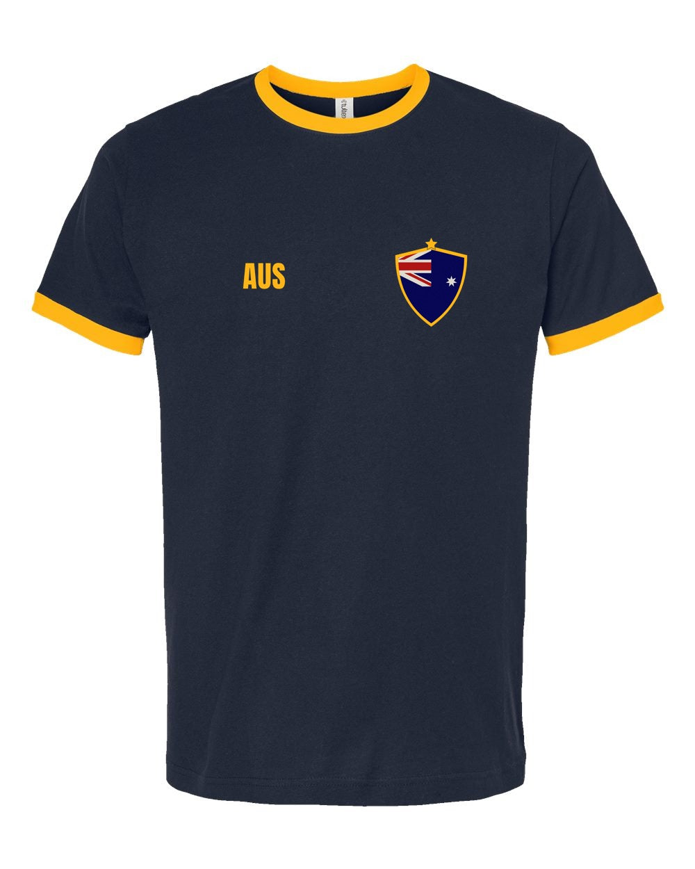 Australia Soccer Ringer Tee 2026 — Retro National Crest | NYC Factory