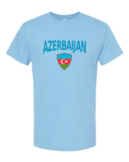 Azerbaijan Arched Crest Soccer Tee — NYC Factory