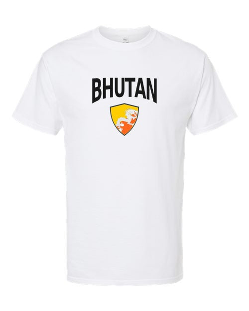 Bhutan Arched Crest Soccer Tee — NYC Factory