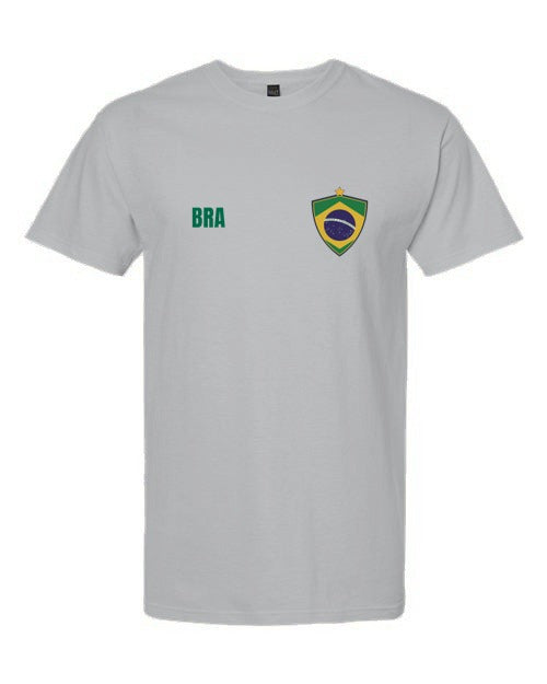 Brazil Soccer Tee 2026 - Heather Gray
