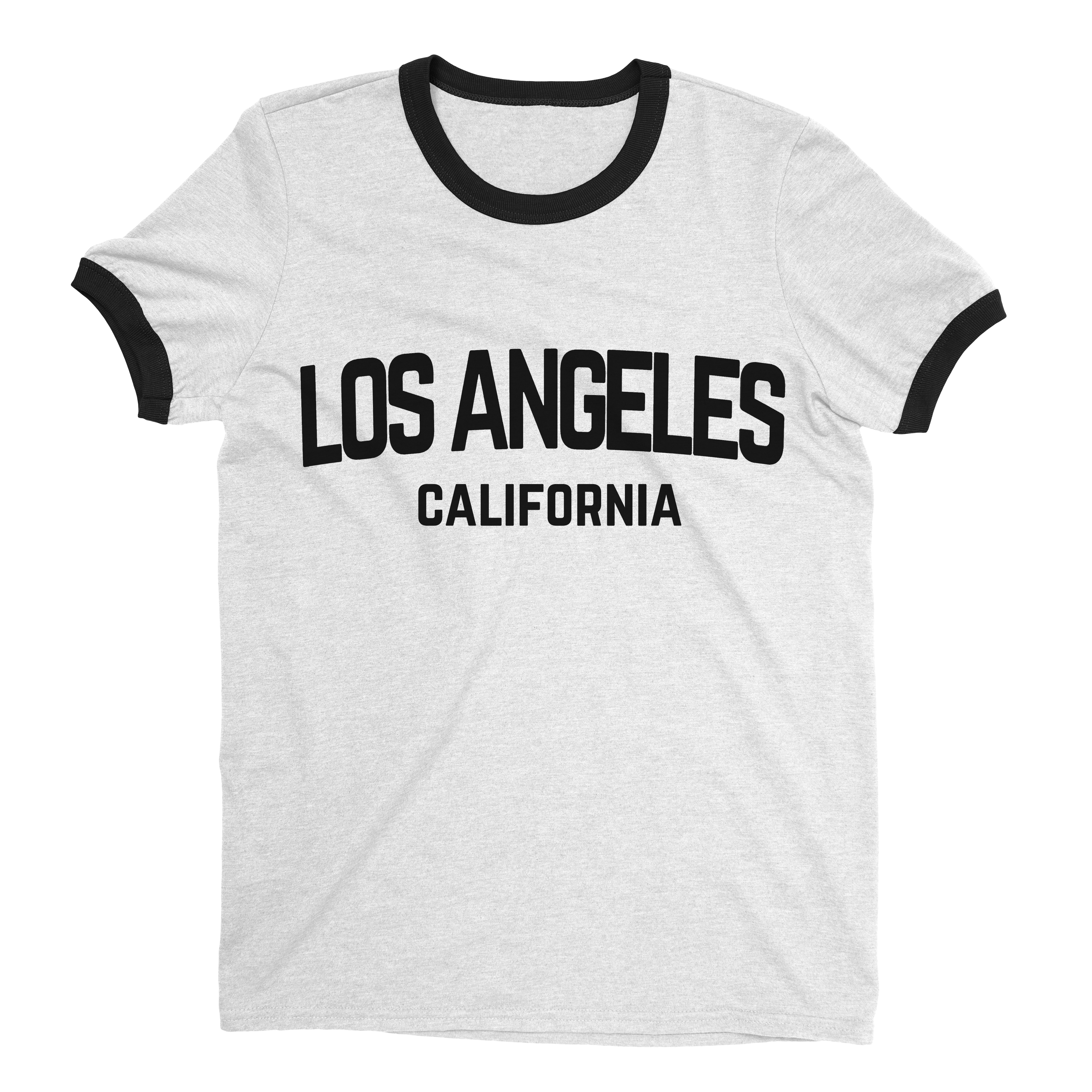Los Angeles California Retro Black Design Mens Ringer T-Shirt Tee