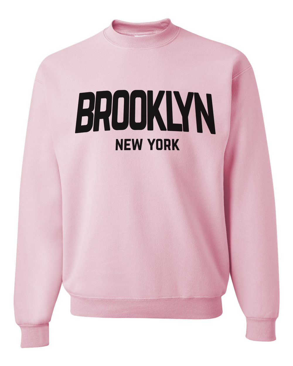 Brooklyn New York Retro Design Custom Crewneck Sweatshirt Pink