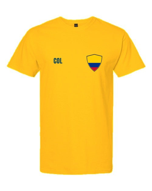 Colombia Soccer Tee 2026 - Gold