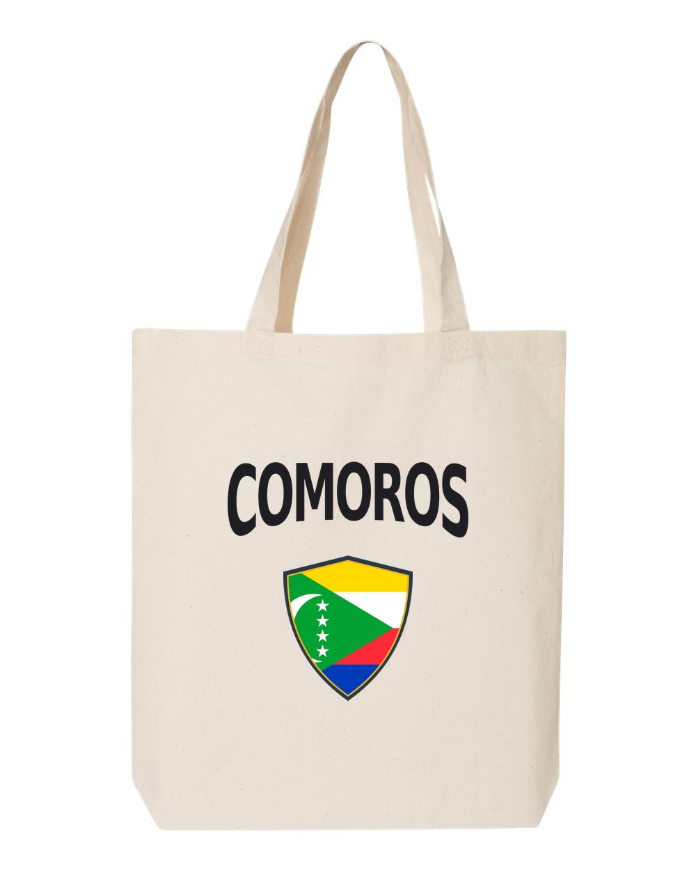 Comoros Soccer Tote Bag — Arched National Crest | NYC Factory