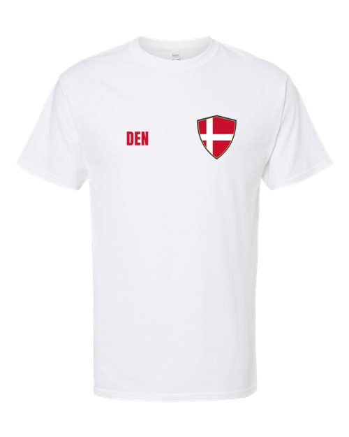 Denmark Soccer Tee — Retro National Crest | NYC Factory