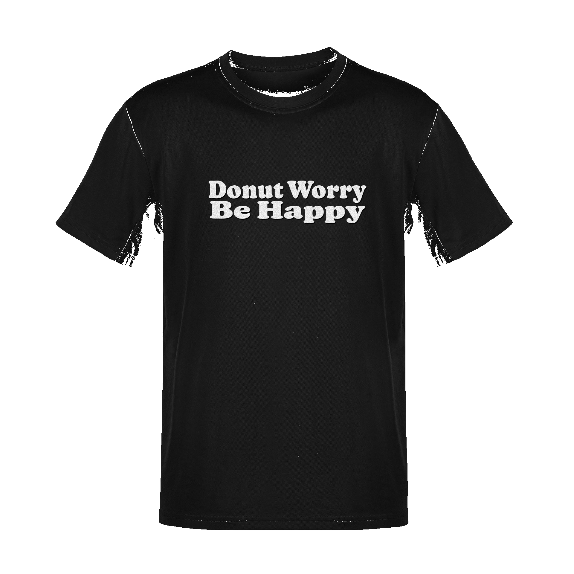 Unisex Donut Worry Be Happy Soft Cotton Tee