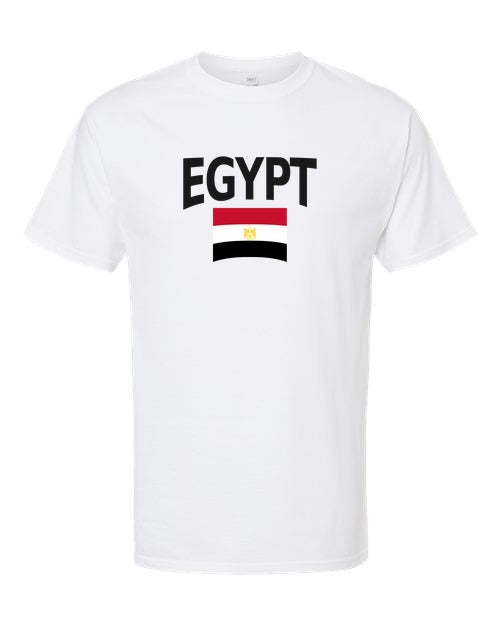 Egypt Soccer Tee 2026 — Classic Name & Flag | NYC Factory - White