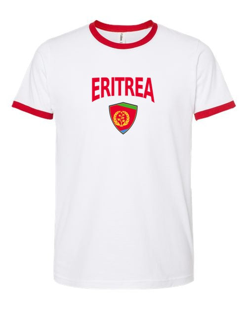 Eritrea Arched Crest Soccer Ringer Tee — NYC Factory