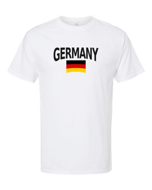 Germany Soccer Tee 2026 — Classic Name & Flag | NYC Factory - White