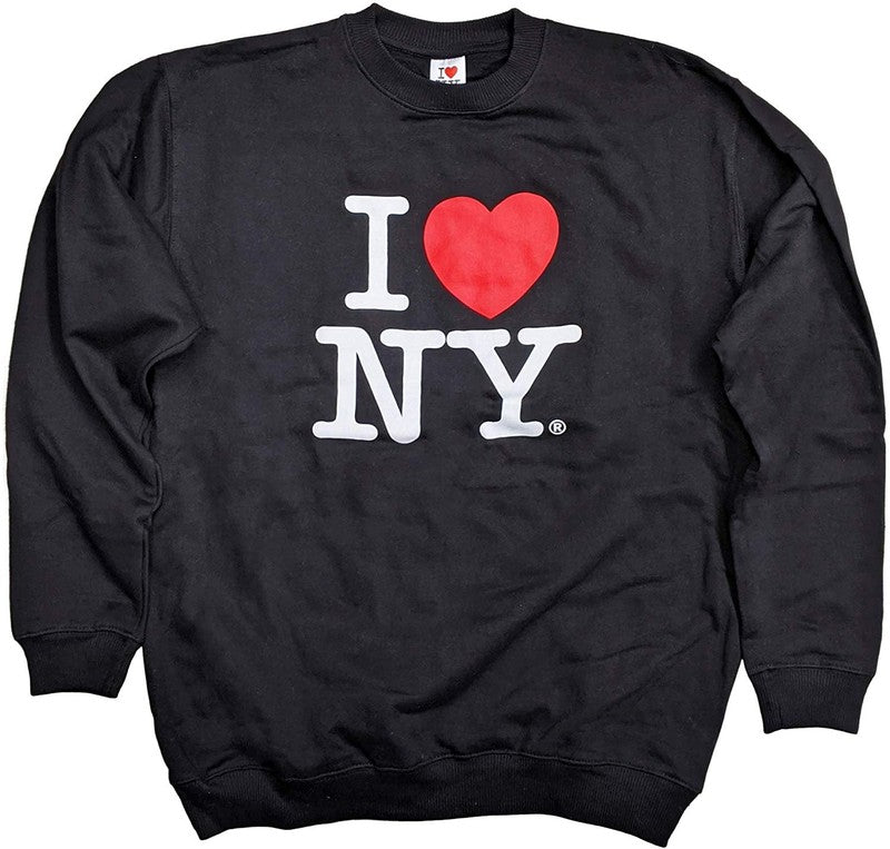 I Love NY Crewneck Sweatshirt Heather Gray Officially Licensed