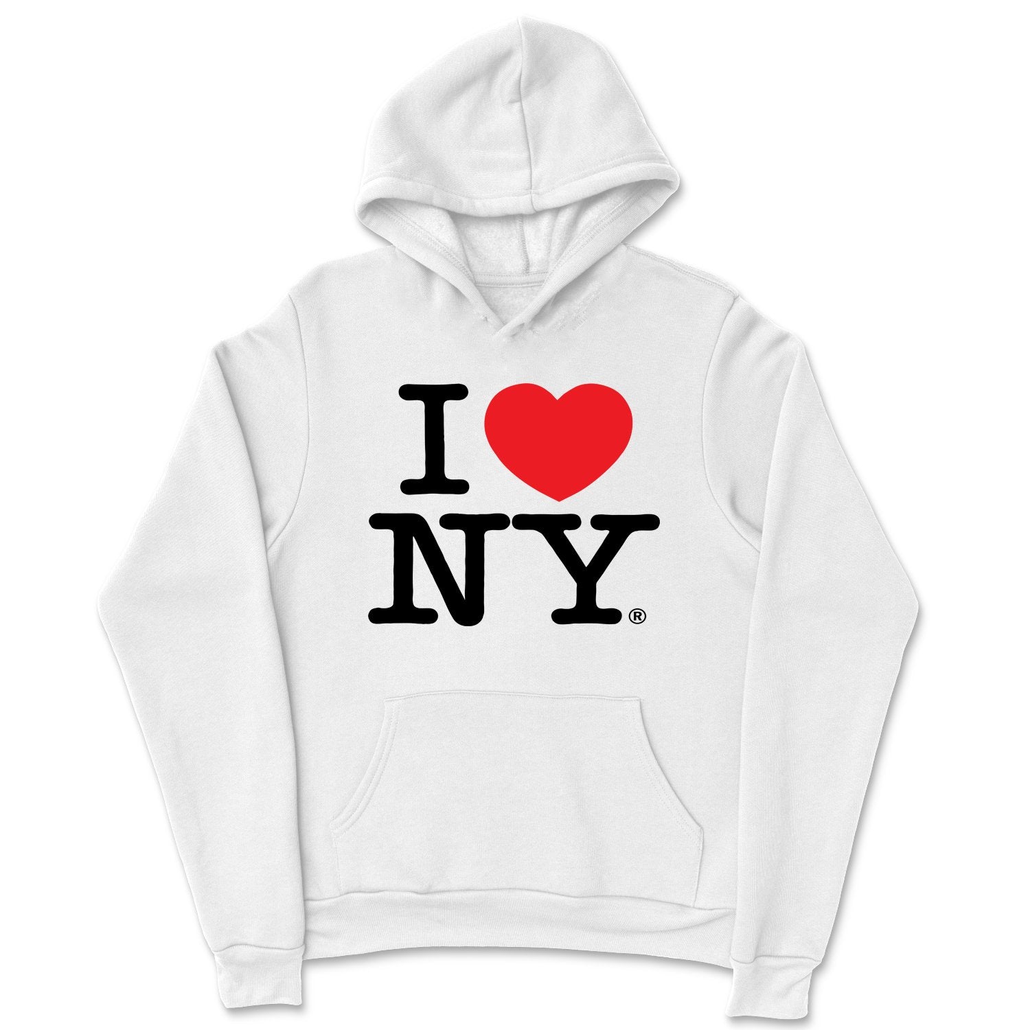 I Love NY Kids Hoodie Sweatshirt Officially Licensed (Youth, White)
