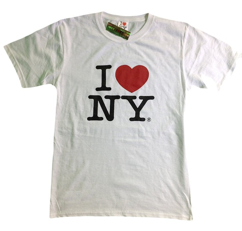 I Love NY New York Baby Infant Short Sleeve Screen Print Heart T-Shirt White