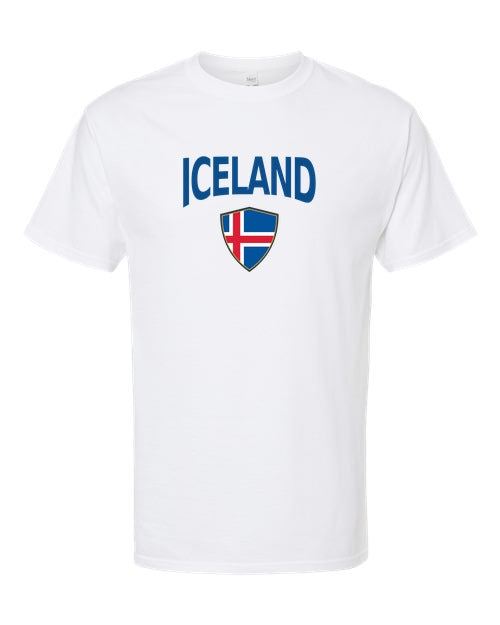 Iceland Arched Crest Soccer Tee — NYC Factory
