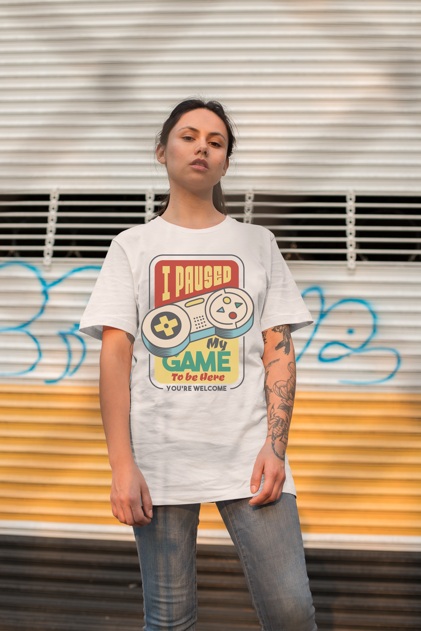 I paused my game.. Custom T-Shirt White