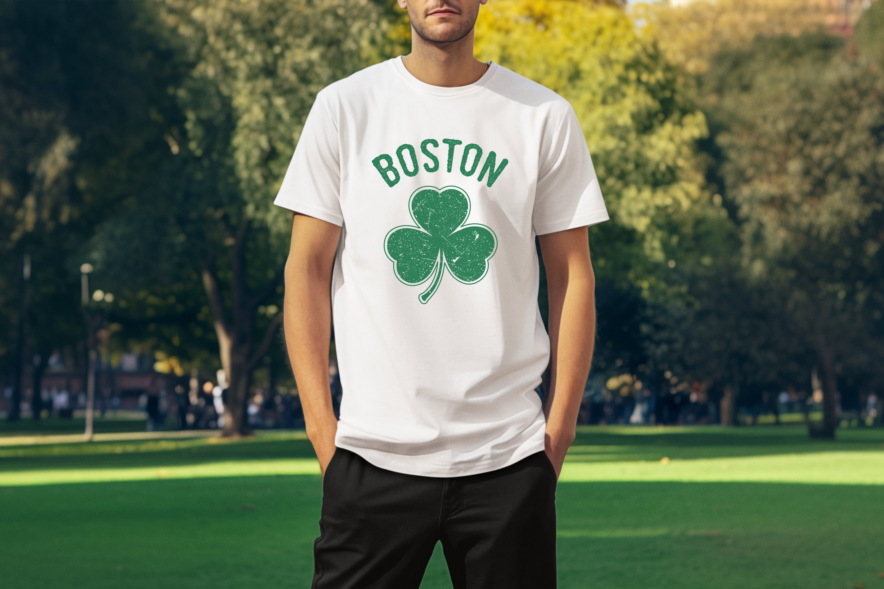 St. Patrick's Day Tee Boston T-Shirt Shamrock Men's / Ladies / Kids