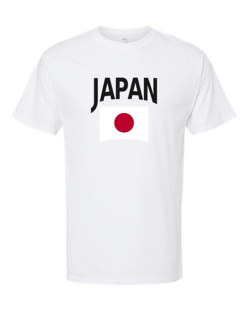 Japan Soccer Tee 2026 — Classic Name & Flag | NYC Factory - White