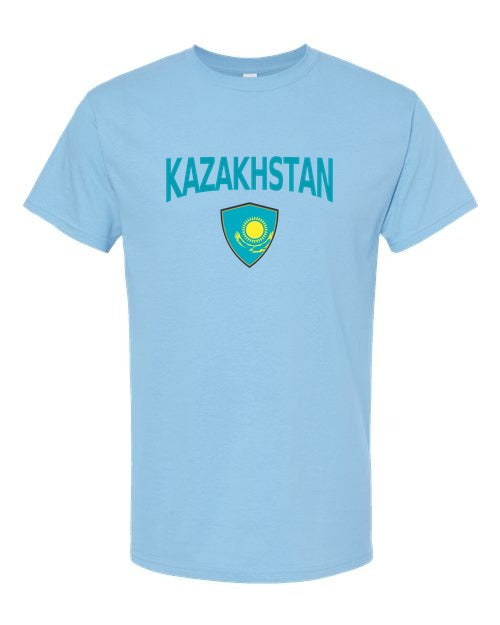 Kazakhstan Arched Crest Soccer Tee — NYC Factory