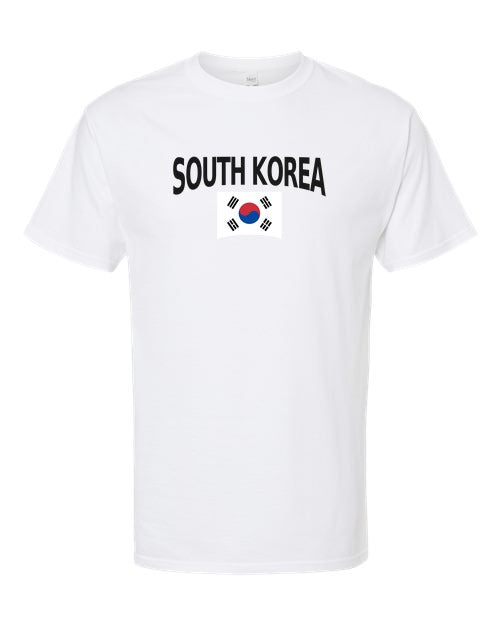 South Korea Soccer Tee 2026 — Classic Name & Flag | NYC Factory - White