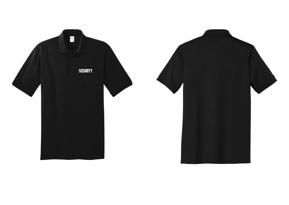 NYC Factory Men's Security Polo Shirt - Chest Only - Black