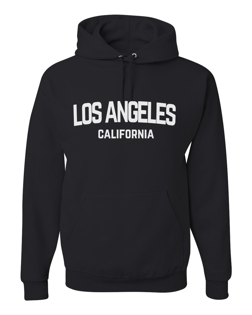 Los Angeles California White Retro Design Custom Hoodie Black