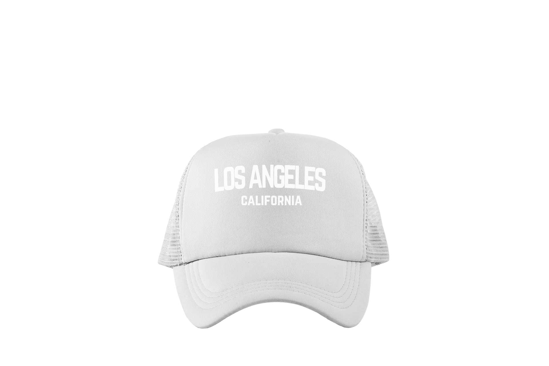 Los Angeles California White Retro Design Trucker Baseball Hat White