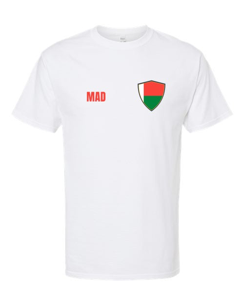 Madagascar Soccer Tee — Retro National Crest | NYC Factory