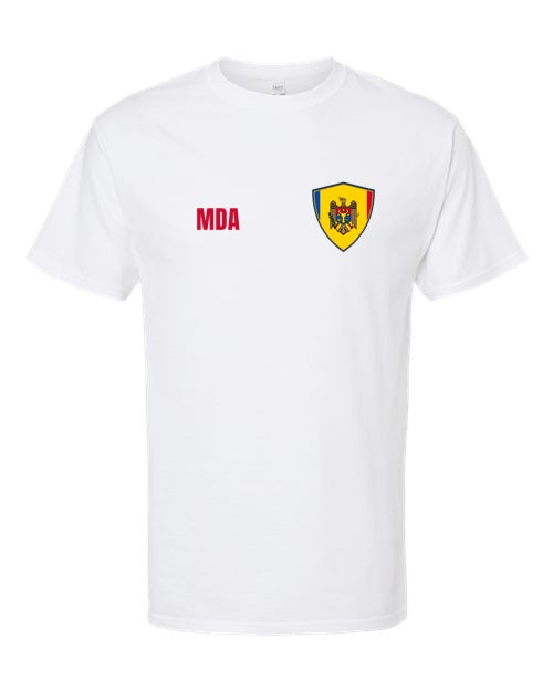 Moldova Soccer Tee — Retro National Crest | NYC Factory