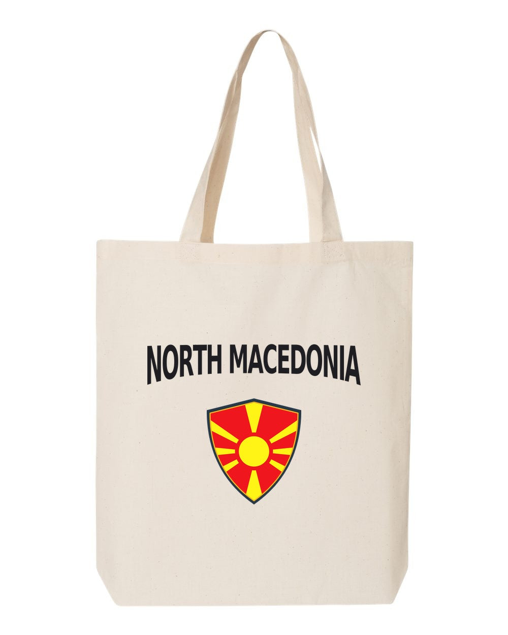 North Macedonia Soccer Tote Bag — Arched National Crest | NYC Factory