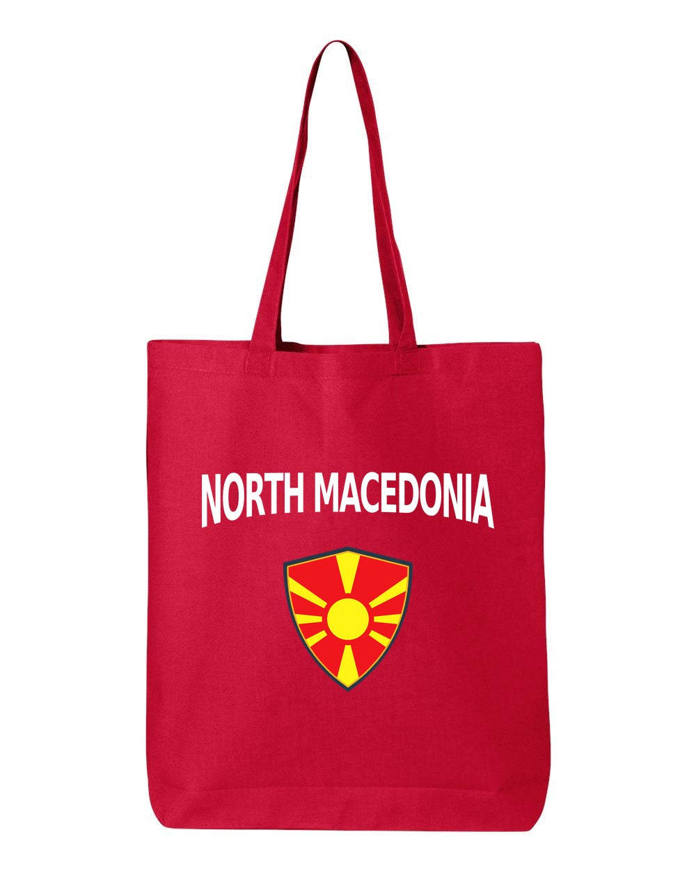 North Macedonia Soccer Tote Bag — Arched National Crest | NYC Factory