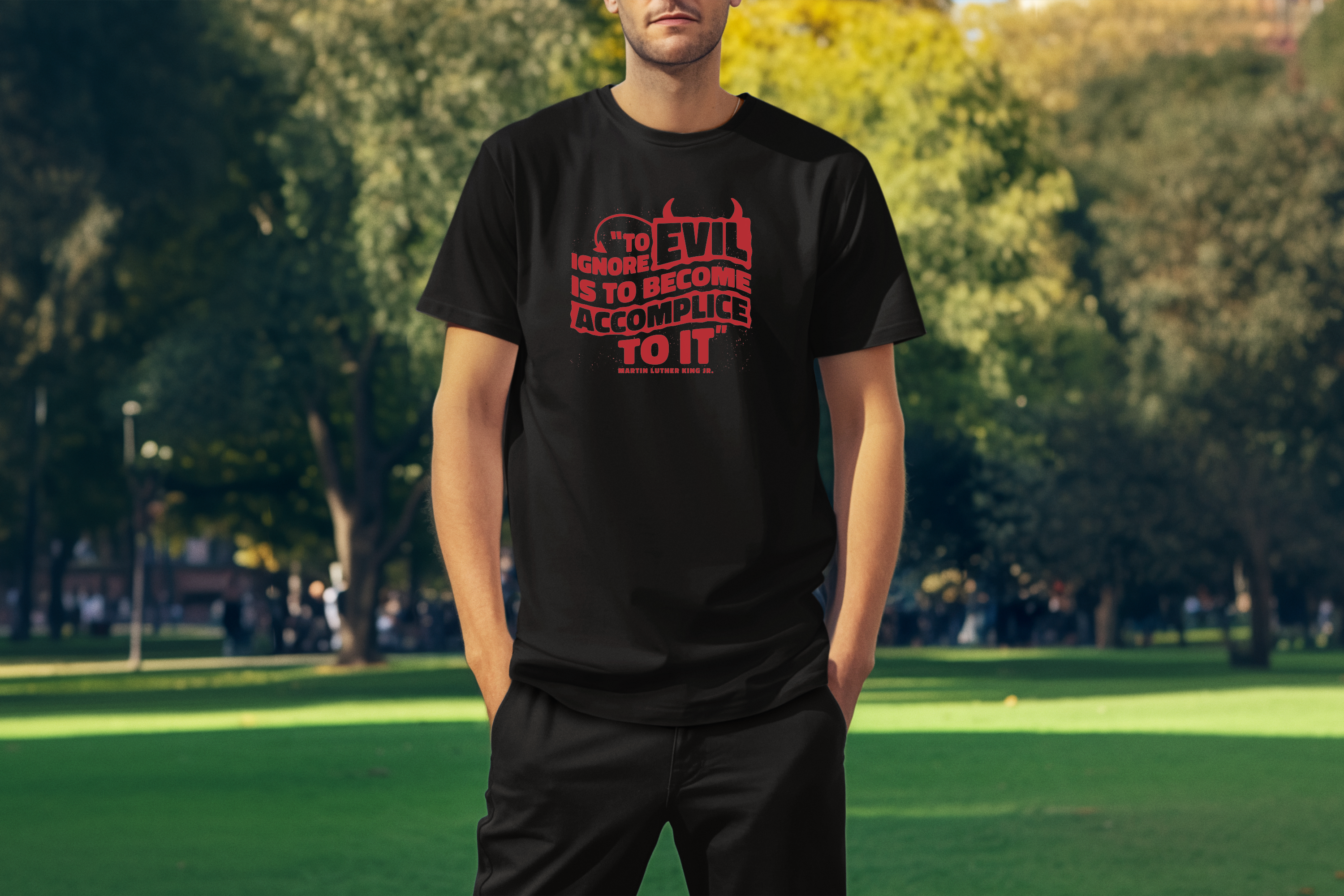 MLK Day Tee To Ignore Evil Is To Become Accomplice To It Quote T-Shirt