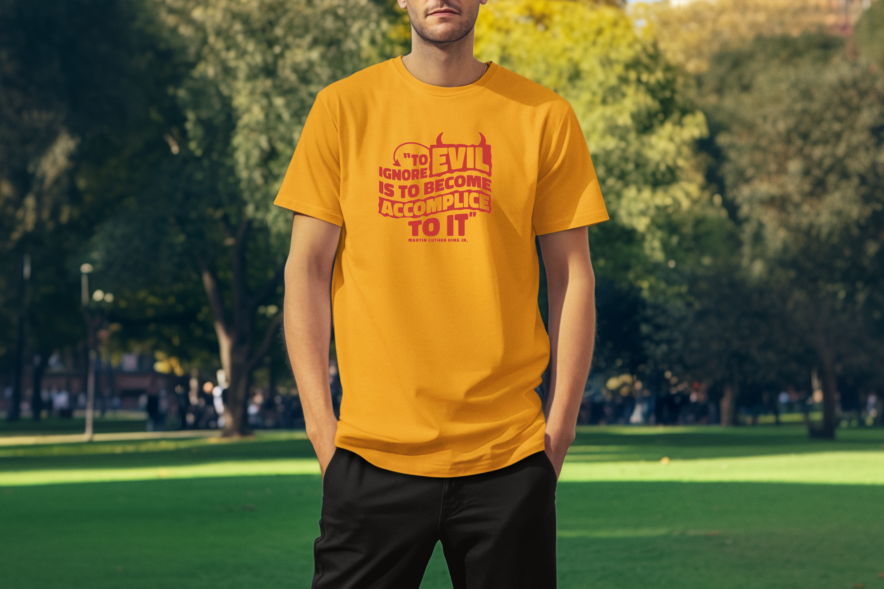 MLK Day Tee To Ignore Evil Is To Become Accomplice To It Quote T-Shirt