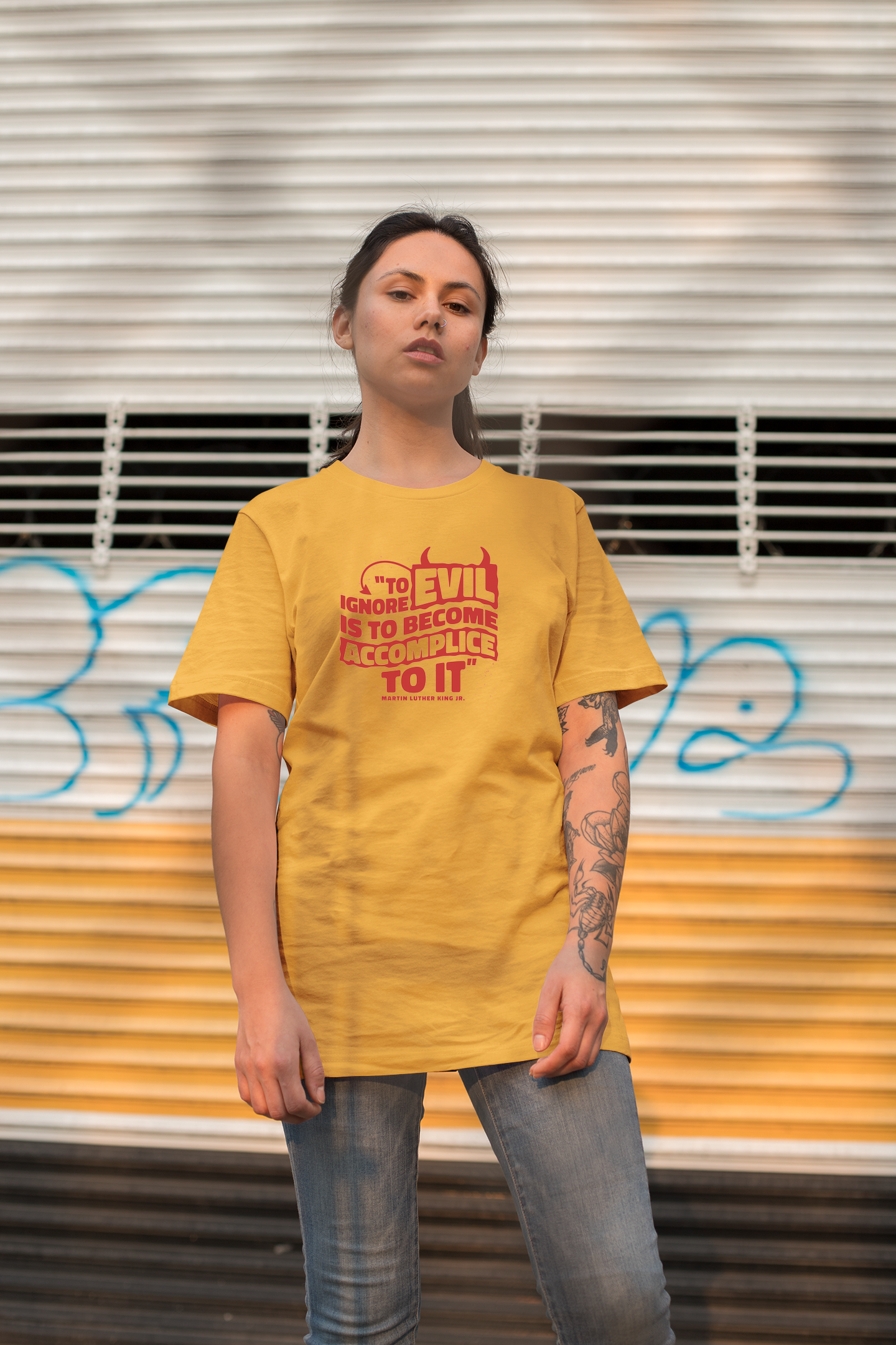 MLK Day Tee To Ignore Evil Is To Become Accomplice To It Quote T-Shirt