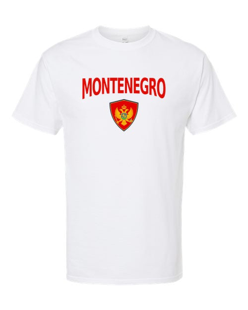 Montenegro Arched Crest Soccer Tee — NYC Factory