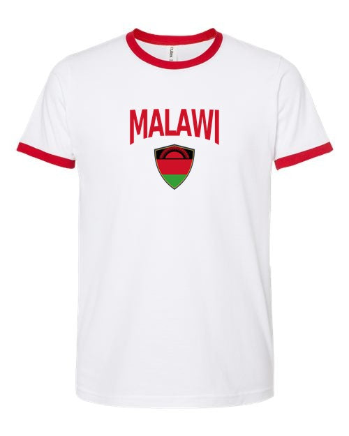 Malawi Arched Crest Soccer Ringer Tee — NYC Factory
