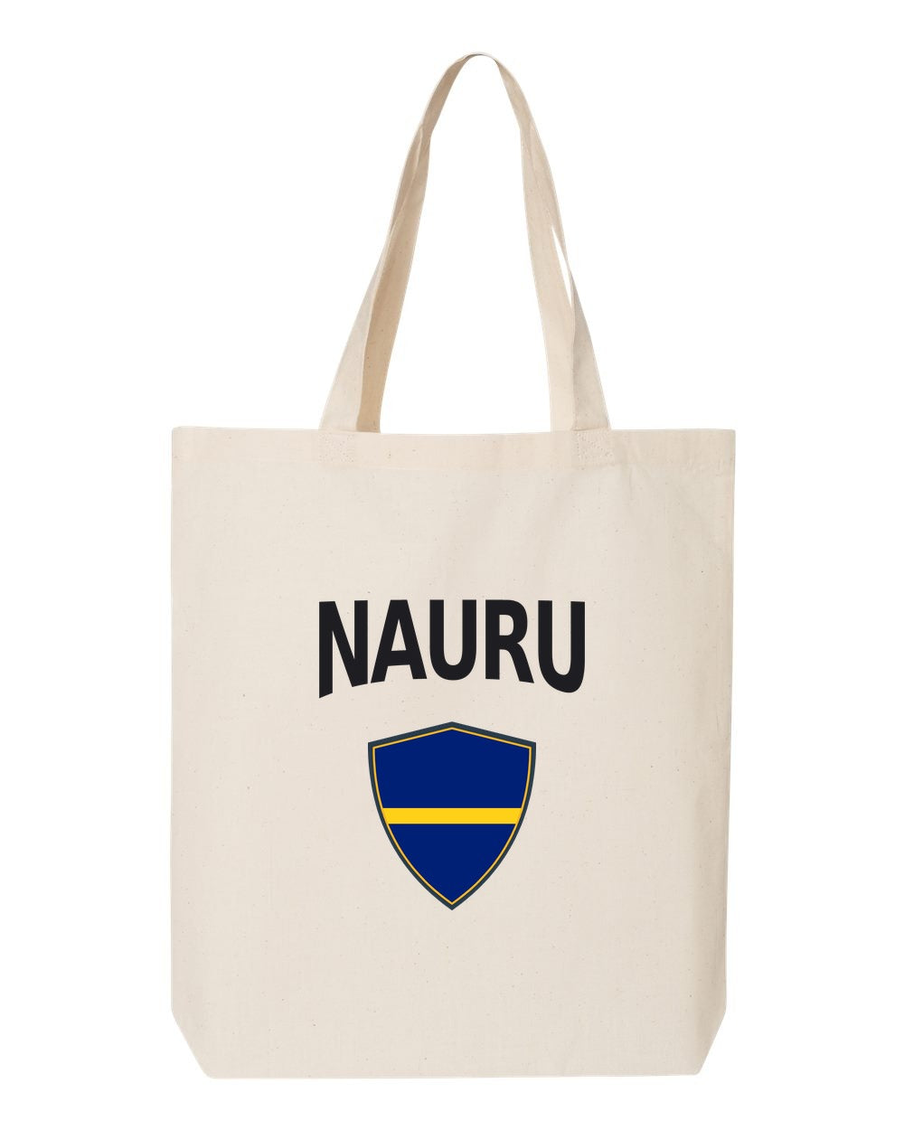 Nauru Soccer Tote Bag — Arched National Crest | NYC Factory