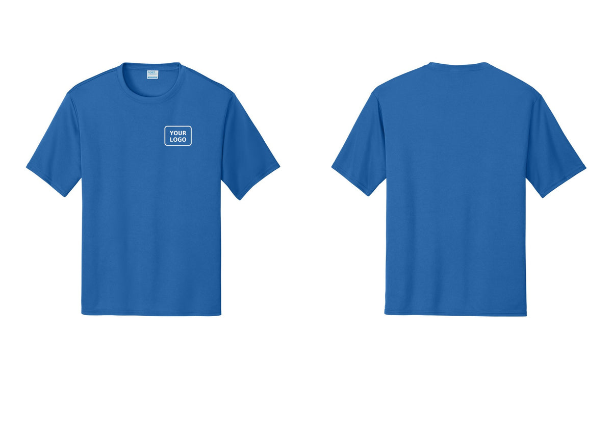 NYC Factory Men's Custom Logo Security Performance T-Shirt - Your Logo Only - Royal