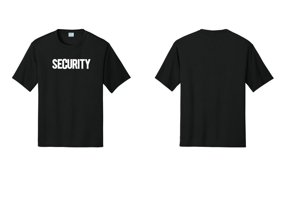 NYC Factory Men's Security Performance T-Shirt - Front Only - Black