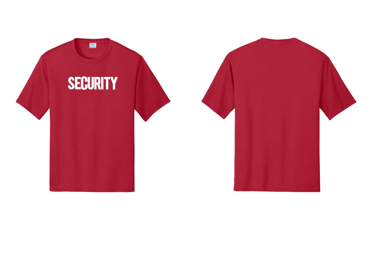 NYC Factory Men's Security Performance T-Shirt - Front Only - Red