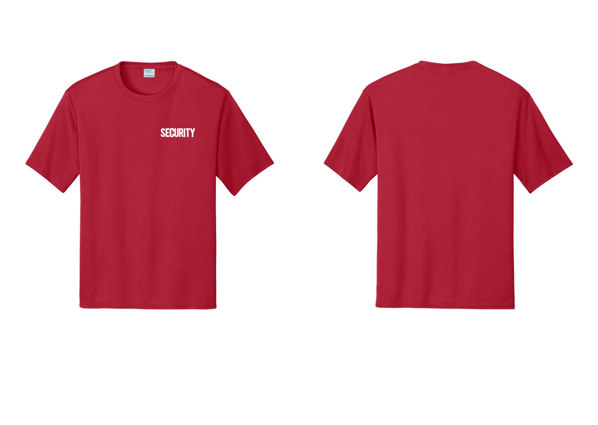 NYC Factory Men's Security Performance T-Shirt - Chest Only - Red
