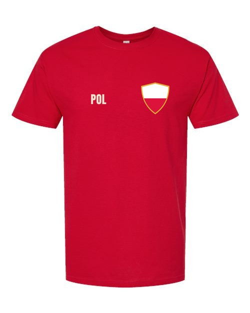 Poland Soccer Tee — Retro National Crest | NYC Factory
