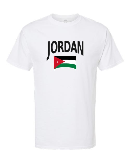 Jordan Soccer Tee 2026 — Classic Name & Flag | NYC Factory