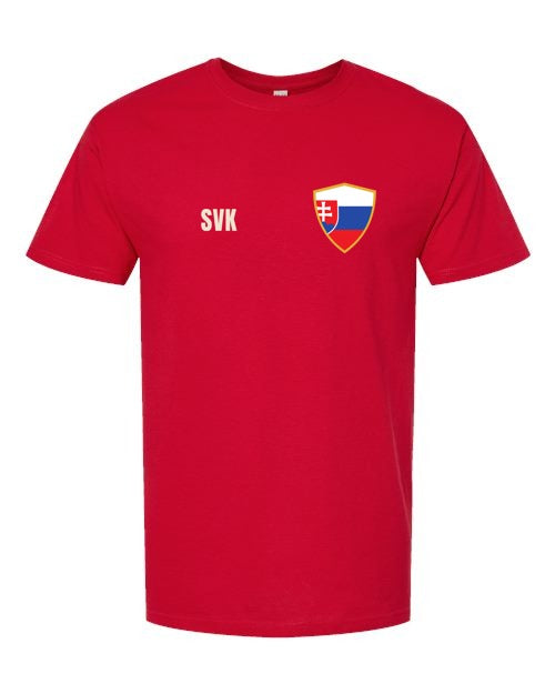 Slovakia Soccer Tee — Retro National Crest | NYC Factory