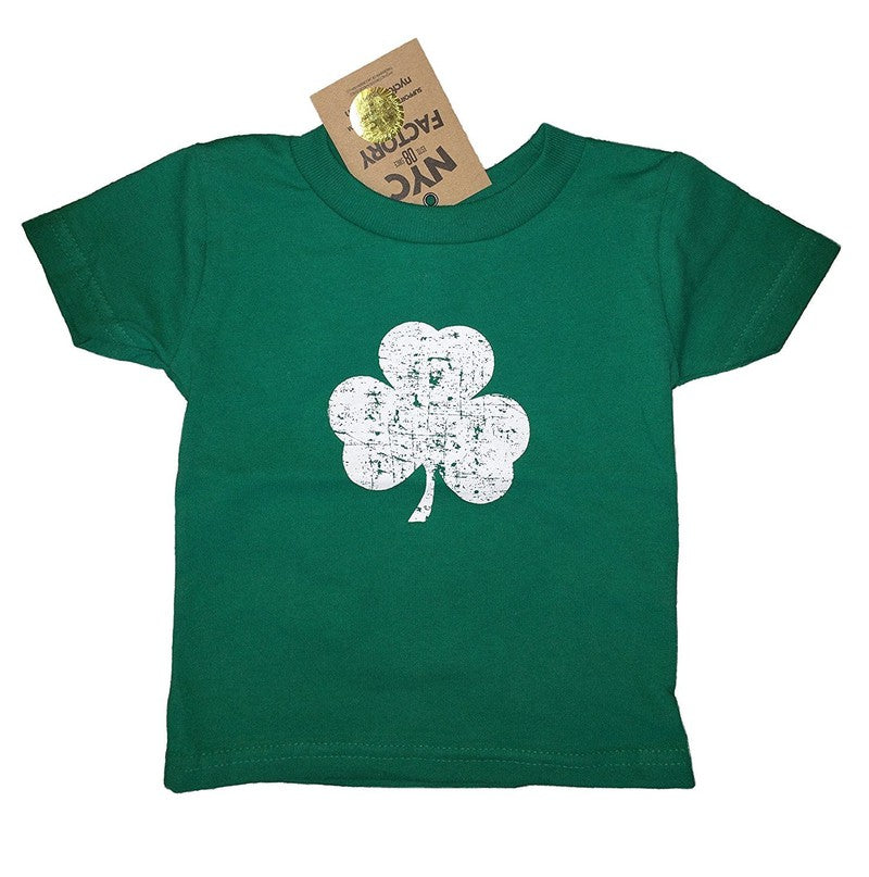 Shamrock Toddler T-Shirt (Distressed Design, Irish Green)