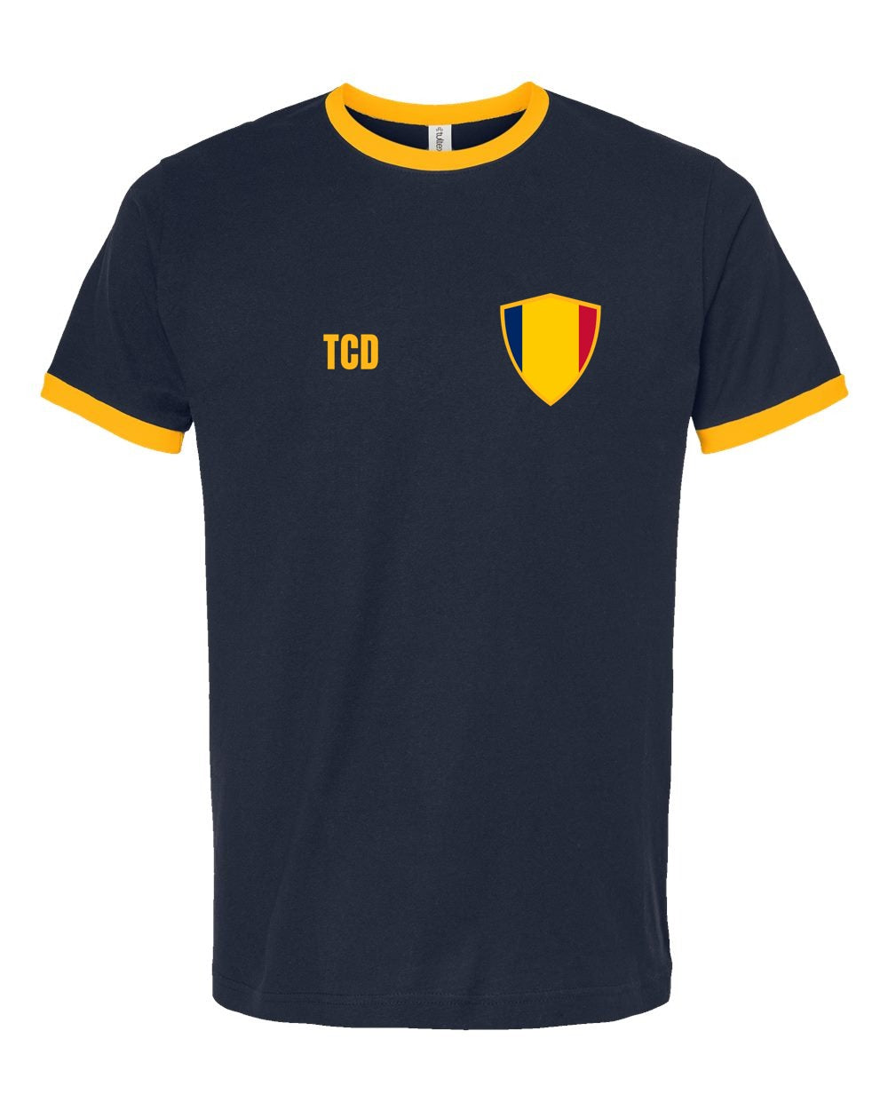 Chad Soccer Ringer Tee — Retro National Crest | NYC Factory