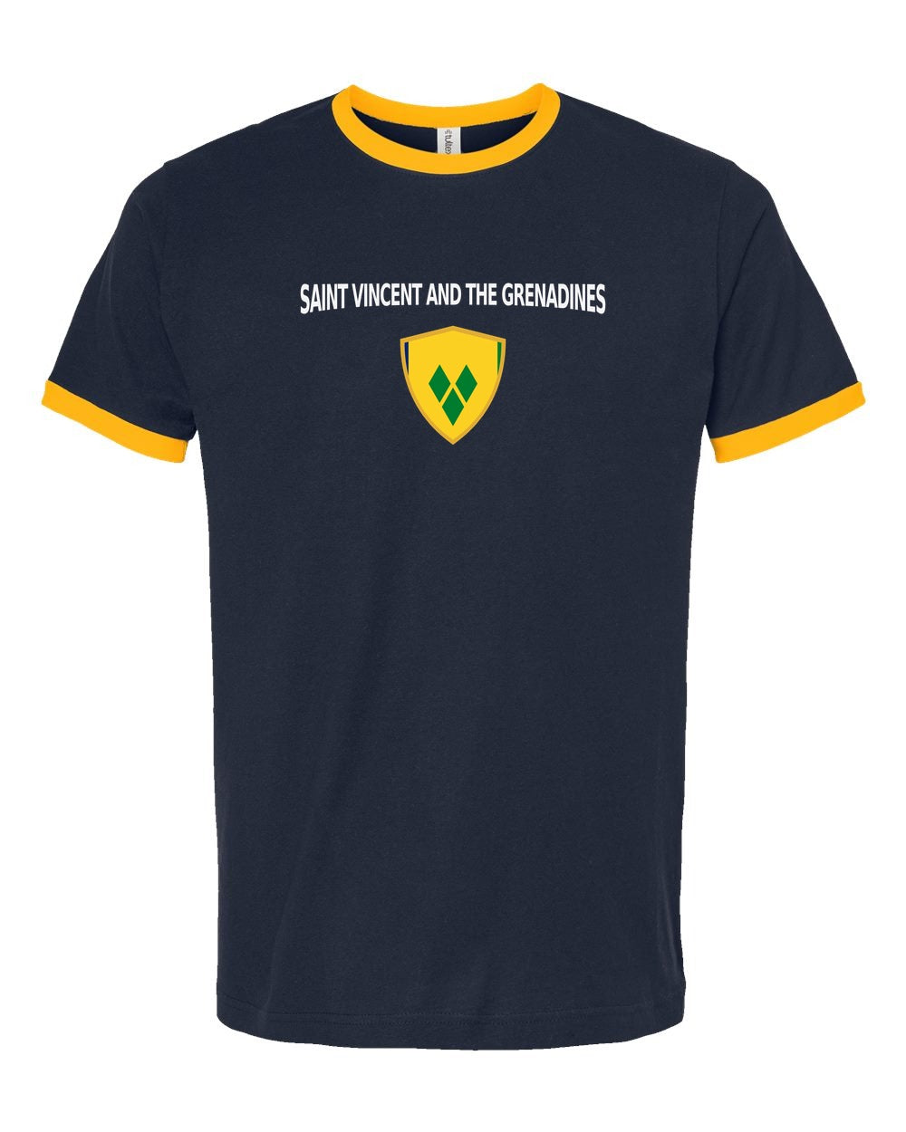 Saint Vincent And The Grenadines Arched Crest Soccer Ringer Tee — NYC Factory