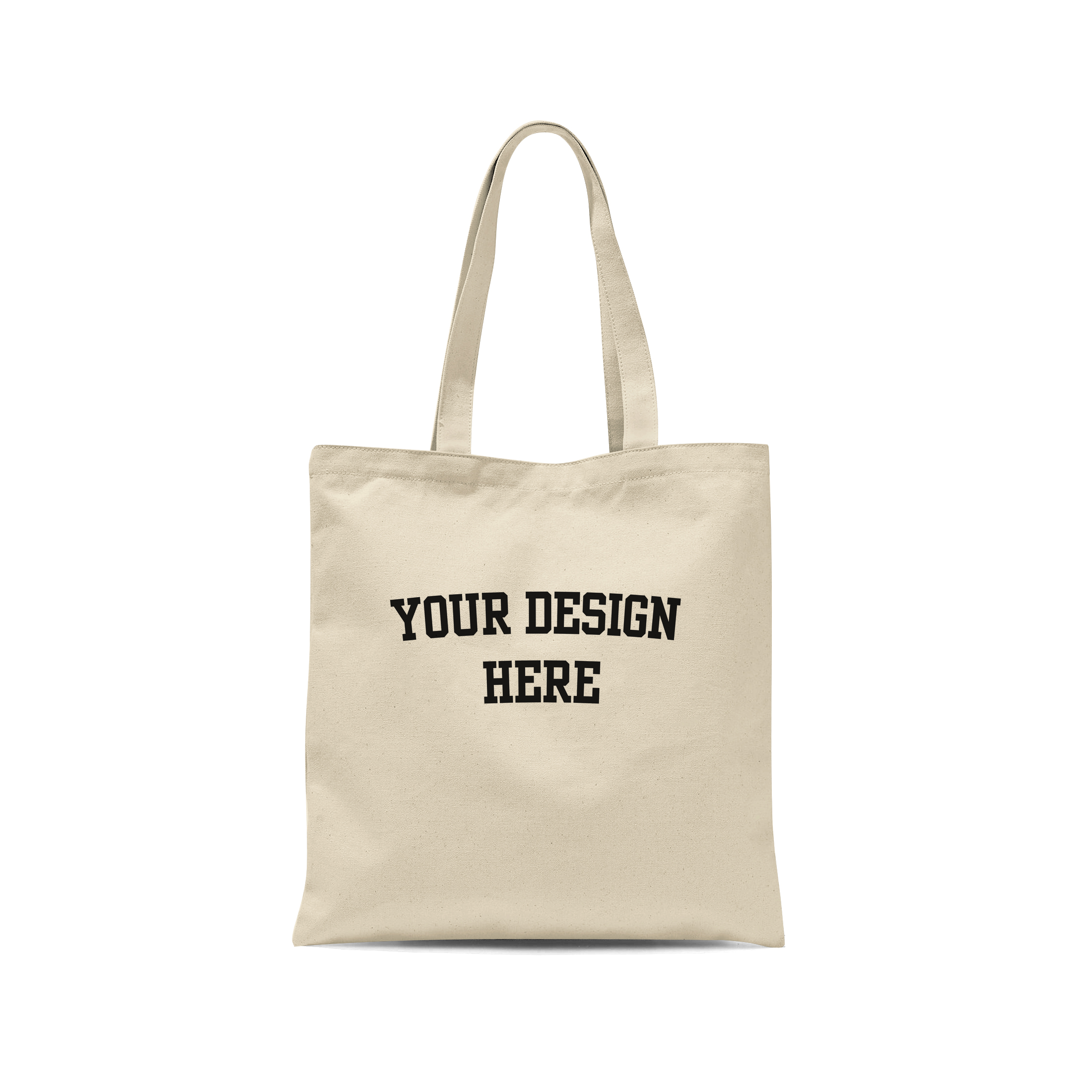 Your Design Here Black Print Custom Tote Bags Add Your Design or Artwork