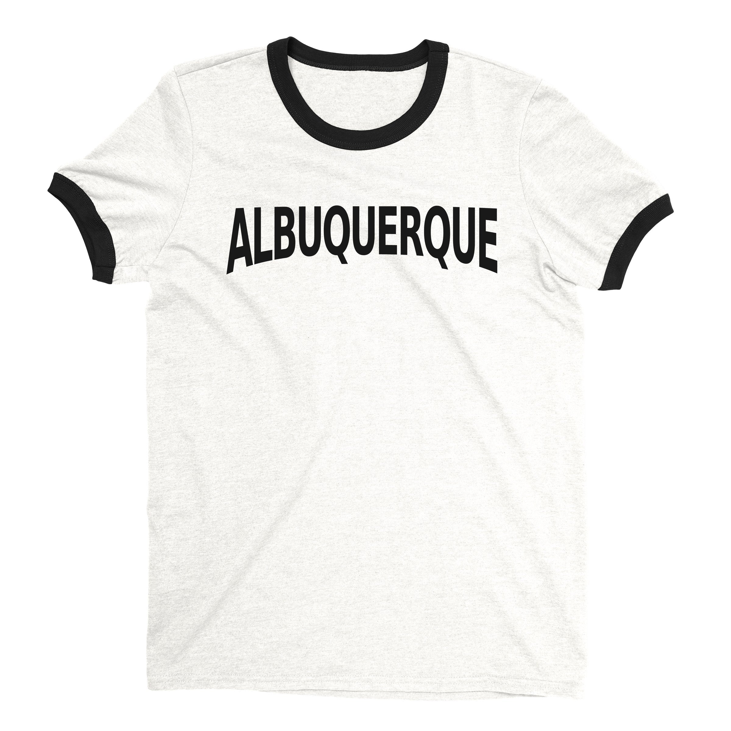 Albuquerque Ringer Tee — White